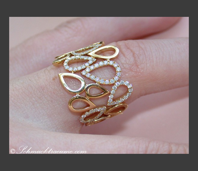 Diamant Ring in Gelbgold