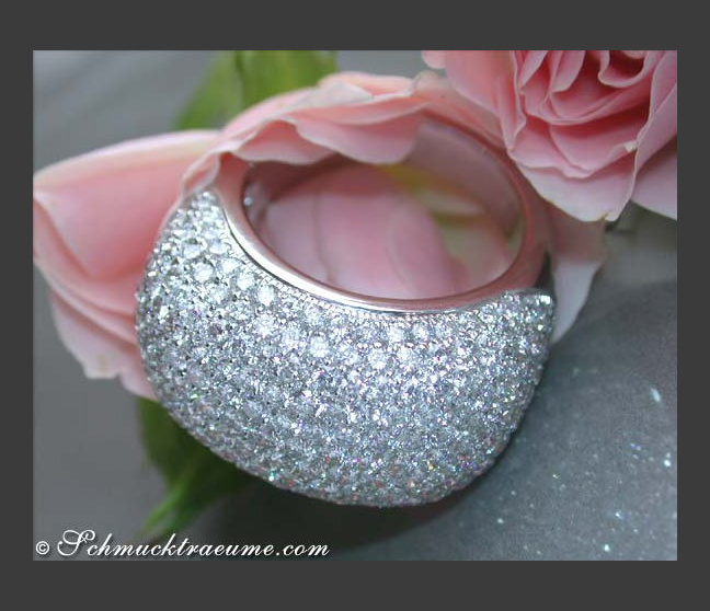 Schwerer Diamanten Dome Ring