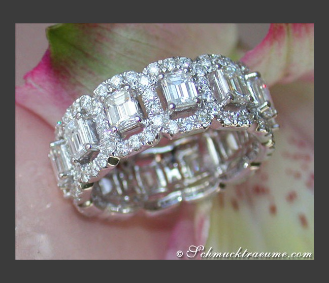 Diamanten Brillanten Memory Ring / Memoire Ring