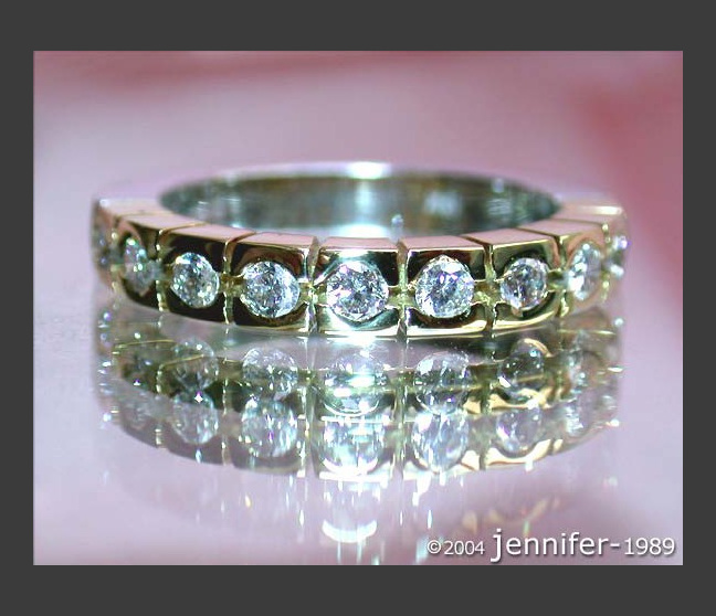 Diamanten Memory Ring in Gelbgold & Weißgold 750