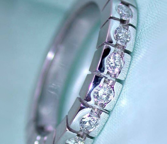 Brillanten Memory Ring in Weißgold 750