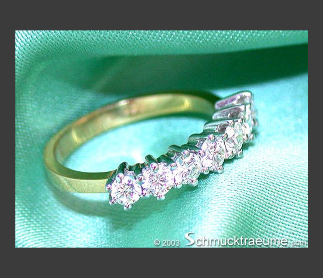 Diamanten Ring in Weißgold & Gelbgold 750