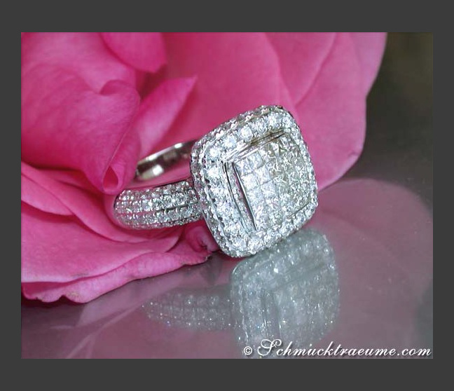 Ring mit Diamanten (Princess & Brillant)
