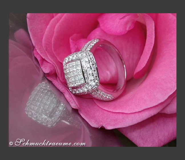 Ring mit Diamanten (Princess & Brillant)