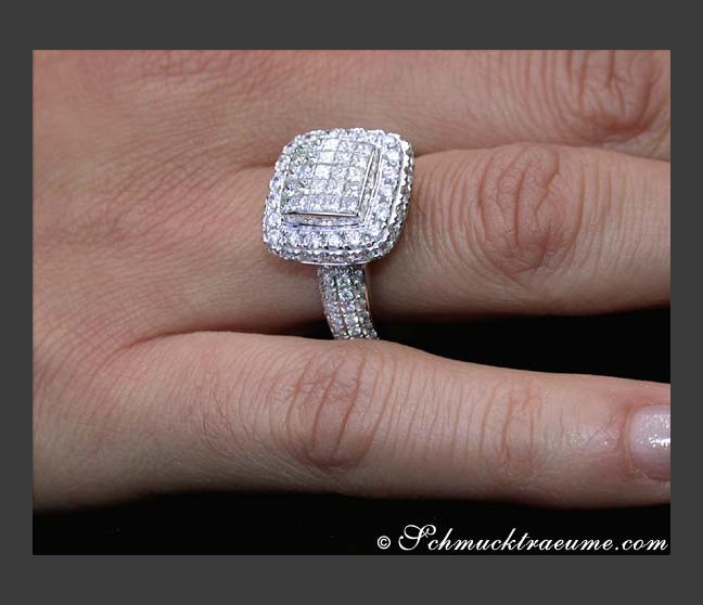 Ring mit Diamanten (Princess & Brillant)