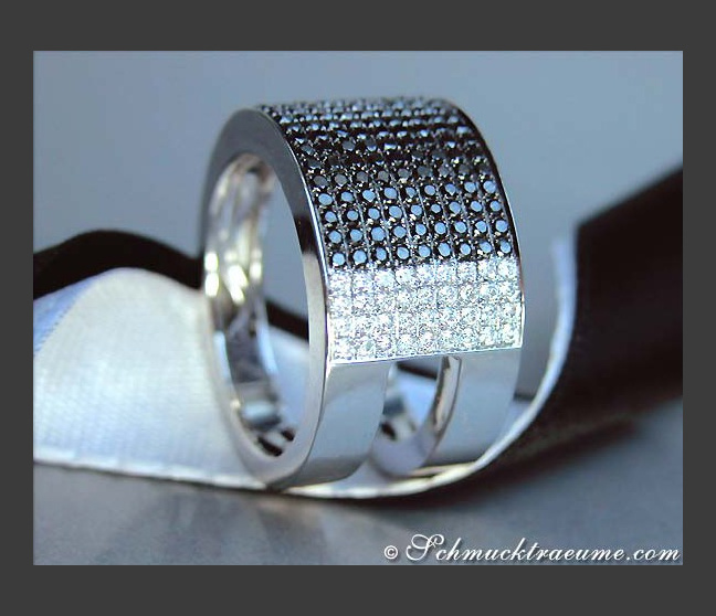 schwarze Diamanten Ring