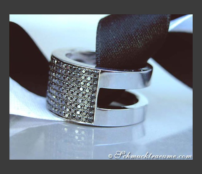 schwarze Diamanten Ring