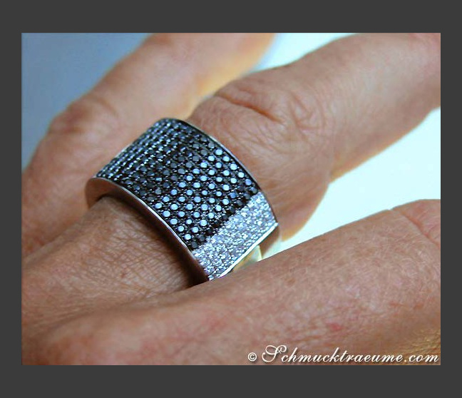 schwarze Diamanten Ring