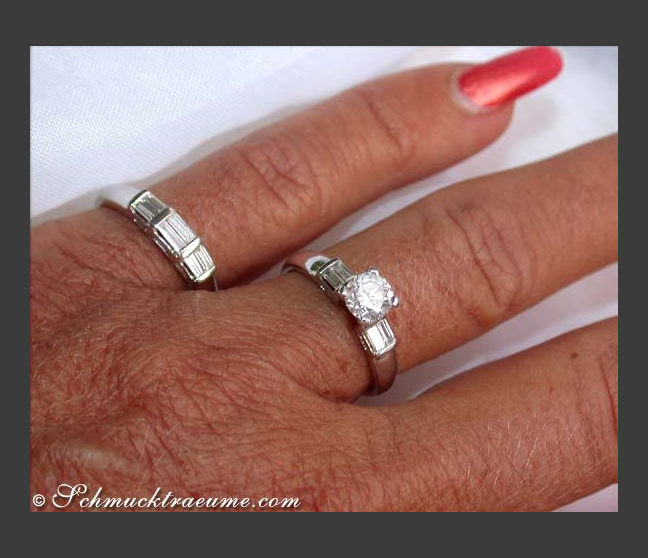 Diamant Ring am Finger