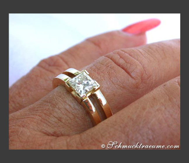 Diamant Solitär Ring Einkaräter