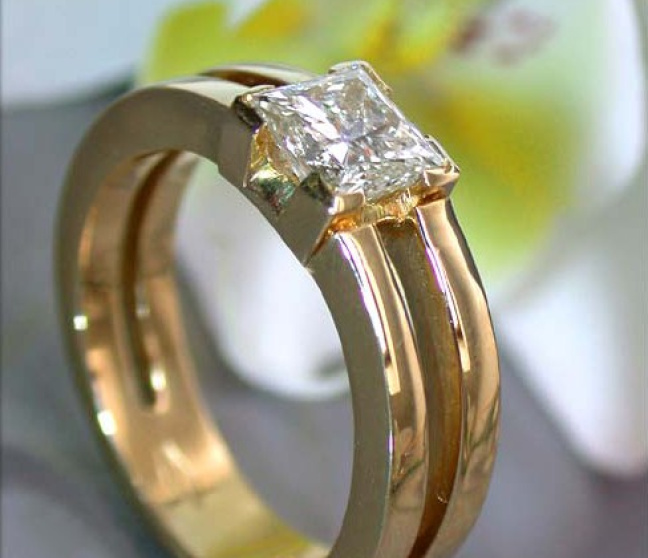 Diamant Solitär Ring Einkaräter