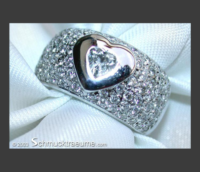 Diamant Solitär Herz Ring