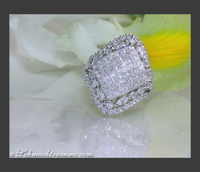 Brillanten Ring mit Marquise und Princess Diamanten