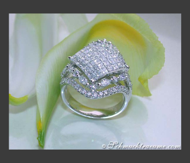 Brillanten Ring mit Marquise und Princess Diamanten