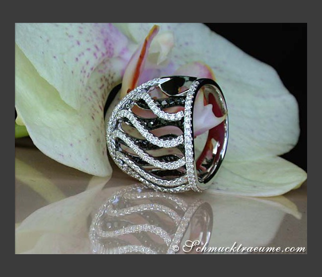 Schwarze Diamanten Ring