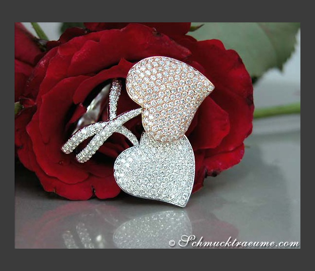 Herz Ring mit Diamanten