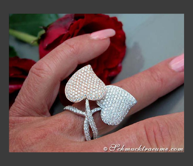 Herz Ring mit Diamanten