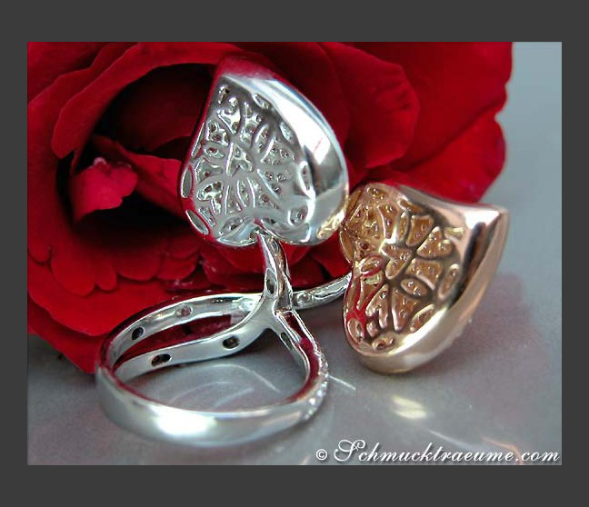 Herz Ring mit Diamanten
