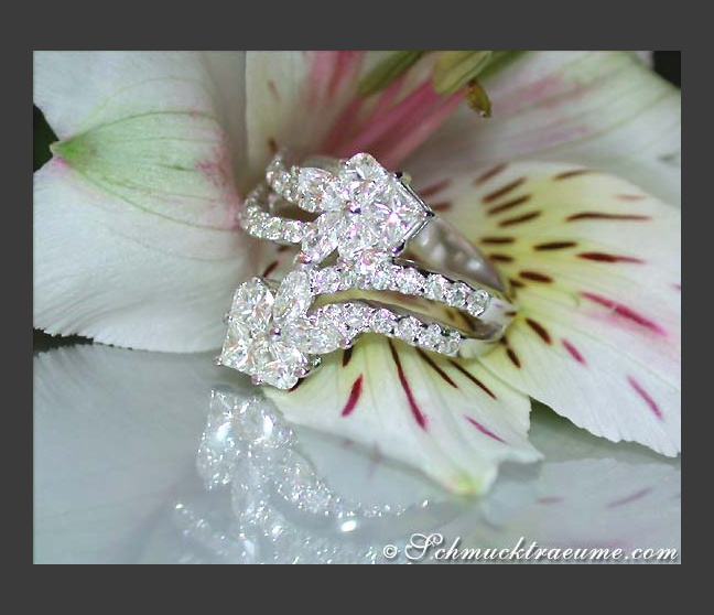 Brillanten / Diamanten Herz Ring