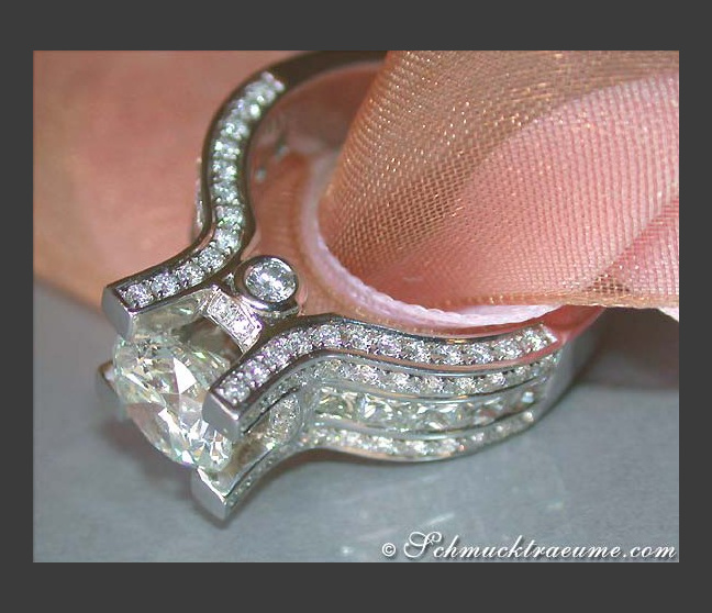 Diamant Solitär Ring in Weißgold 750