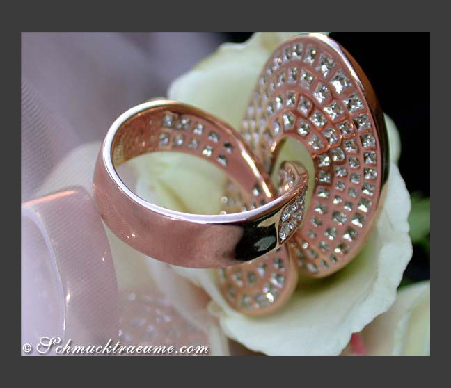 Extravaganter Brillanten Ring in Roségold