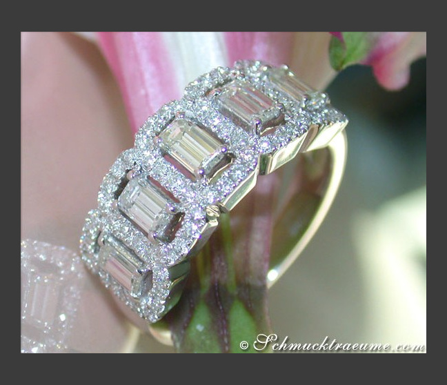 Brillanten Diamanten Memory Ring / Brillanten Diamanten Memoire Ring
