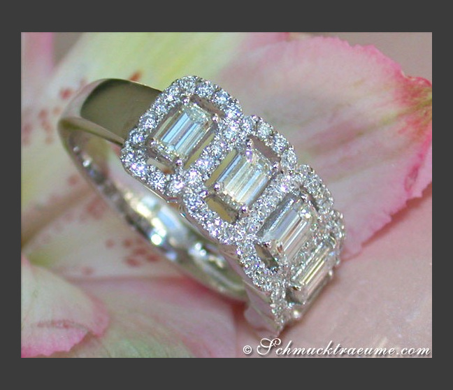 Brillanten Diamanten Memory Ring / Brillanten Diamanten Memoire Ring
