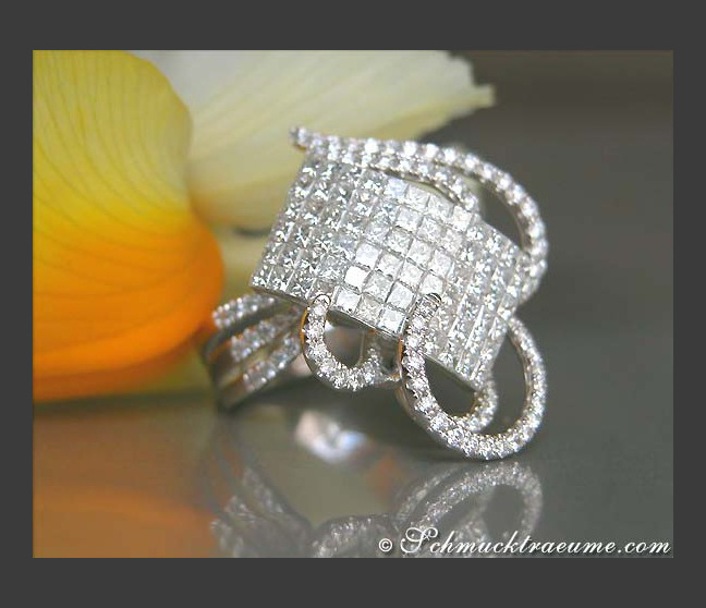 Princess Diamanten Ring mit Brillanten