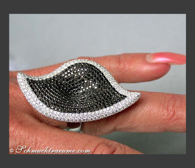 schwarze Diamanten Ring