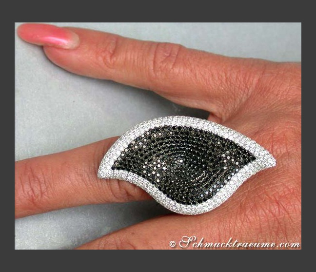 schwarze Diamanten Ring