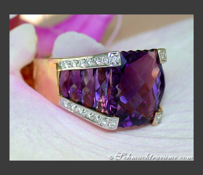 Amethyst Ring Gelbgold