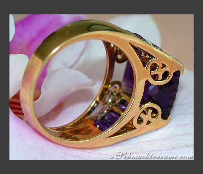 Amethyst Ring Gelbgold