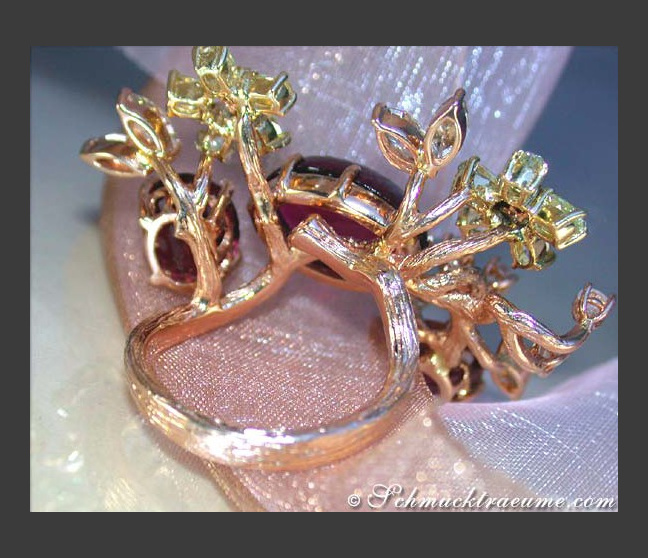 Pink Turmalin Diamanten Brillanten Ring 