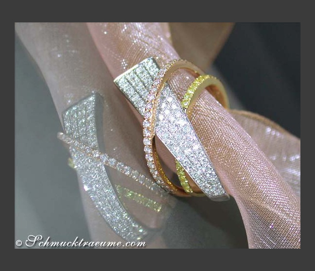 Brillanten Ring mit gelben Diamanten