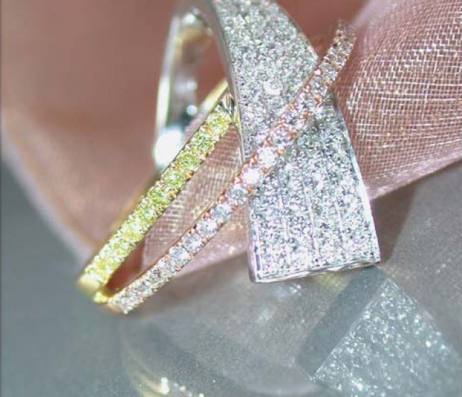 Brillanten Ring mit gelben Diamanten