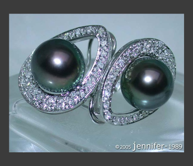 Tahitiperlen Ohrstecker im Mikimoto Design