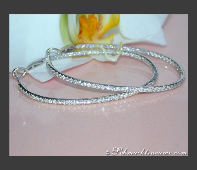 Ovale Diamanten Creolen