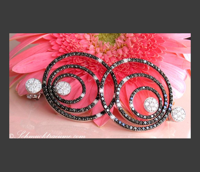 schwarze Diamanten Ohrstecker