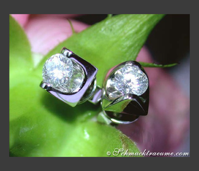 Elegante Brillant Solitär Ohrstecker (0,70 ct.)
