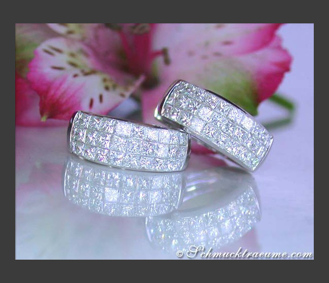 Diamanten Creolen Weißgold 750