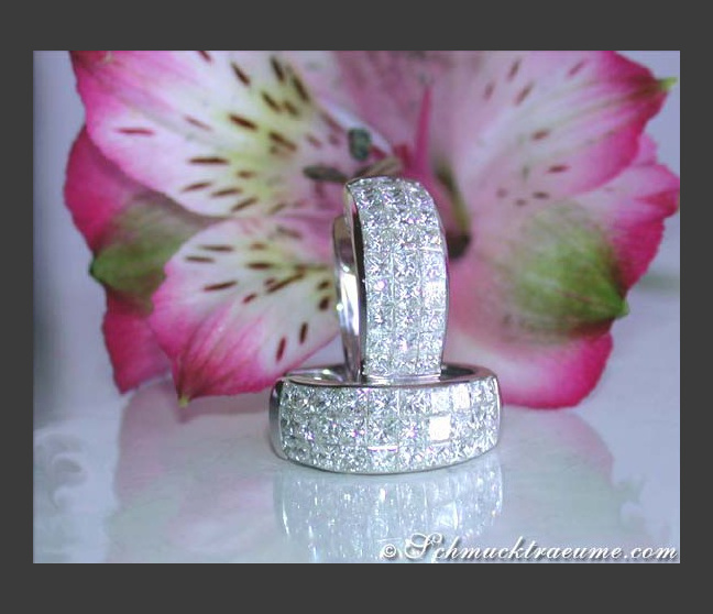 Diamanten Creolen Weißgold 750
