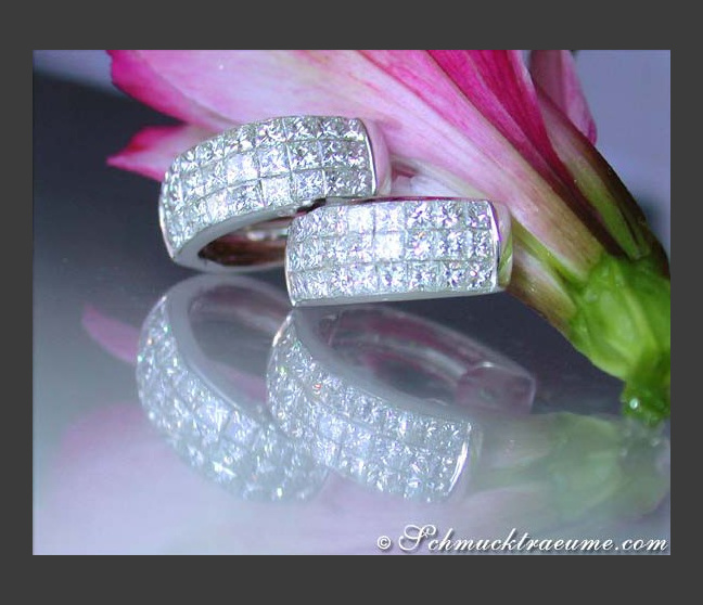 Diamanten Creolen Weißgold 750
