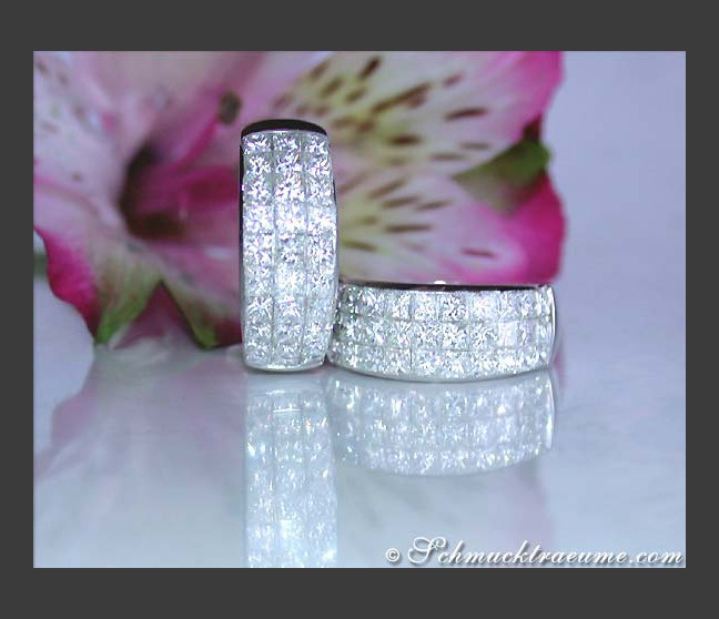 Diamanten Creolen Weißgold 750