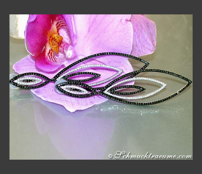 Ohrringe mit schwarzen Diamanten
