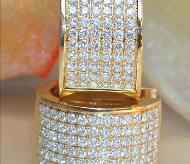 Brillanten Creolen in Gelbold 750