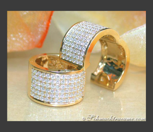 Brillanten Creolen in Gelbold 750
