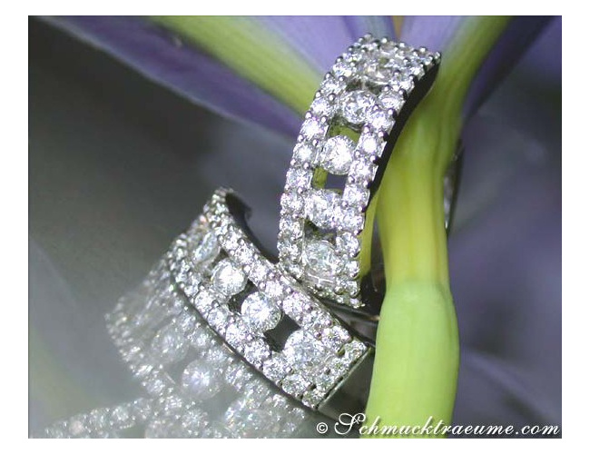 Elegant Diamond Hoop Earrings