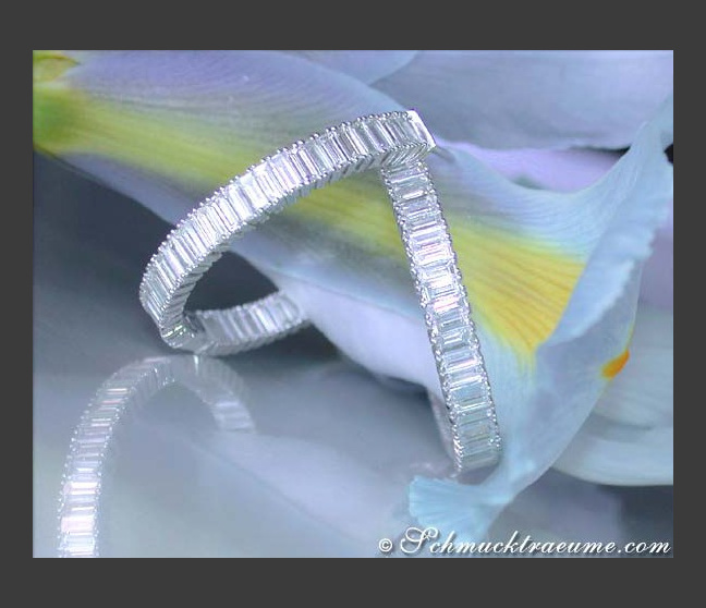 Creolen mit Diamanten im Baguette Schliff
