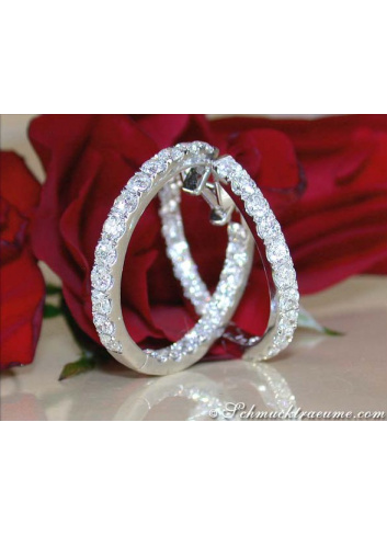Precious Diamond Hoop Earrings (2,30 ct. - Ø 24 mm)