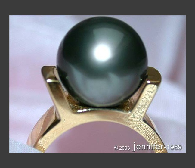 Tahitiperle Ring in Gelbgold 585